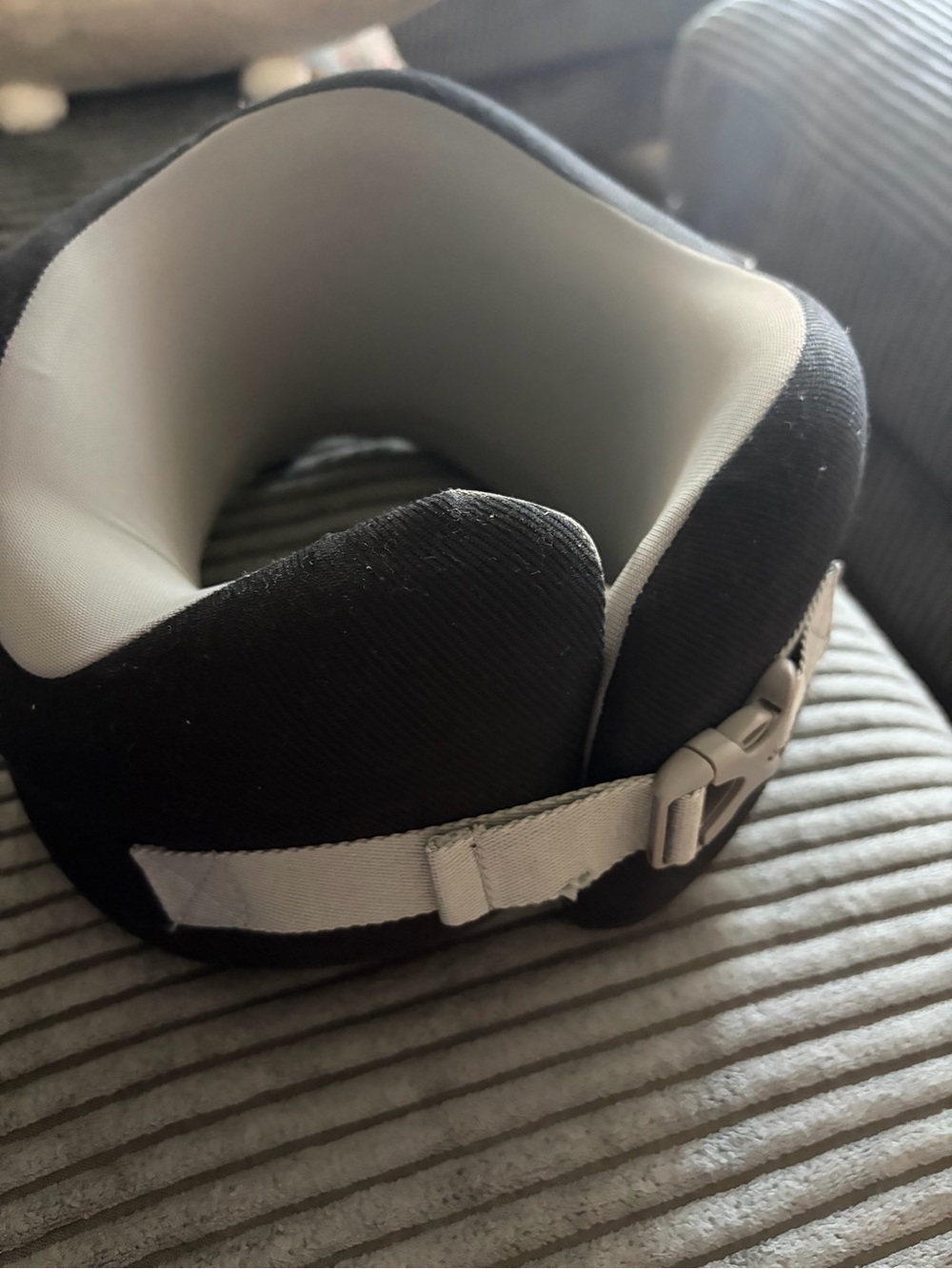 Black and Gray Travel Neck Pillow